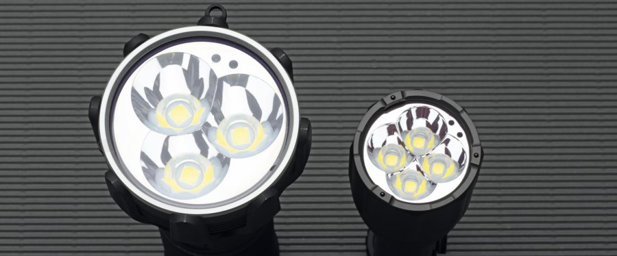 Lampenköpfe der Saint Torch 30C und TA31.