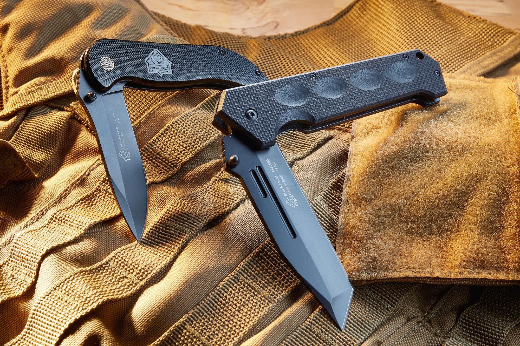 puma-messer: PUMA SGB: Die Einhandmesser blackcat55 tanto spring assist und bobcat3516 im Test