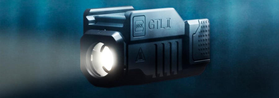 GLOCK GTL II – neue Waffenleuchte speziell für die bekannten Selbstladepistolen aus Österreich Gehäuse des neuen LED-Lichtmoduls GLOCK GTL II.