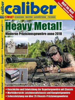 caliber 11+12/2018 Titelseite des Hefts im Heft zum Thema moderne Präzisionsgewehre.