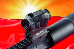 C:\Users\christian.wagner\Desktop\all4shooters\VISIER\Holosun Rotpuktvisier-MH-01.tif Holosun HE503GU-GR auf einem TROY M5 montiert