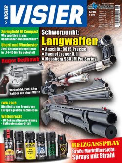 VISIER 5/2016 Die Titelseite von VISIER 5/2016 mit Themenübersicht.