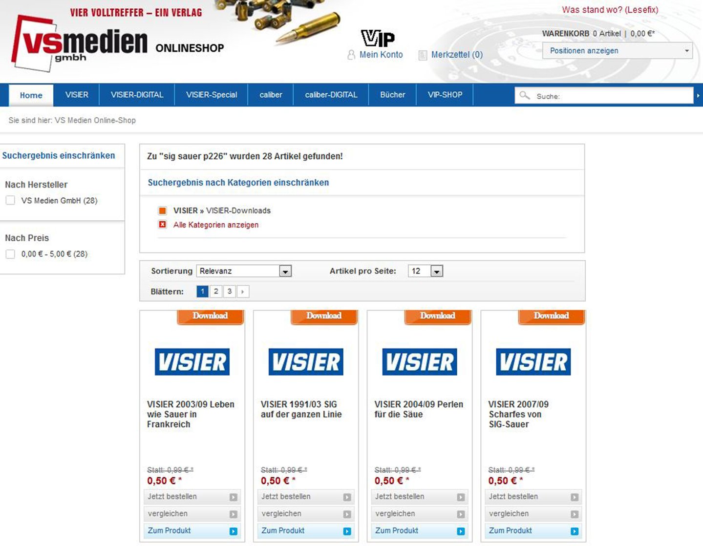 VISIER-Archiv Preissenkung VISIER-Archiv Preissenkung