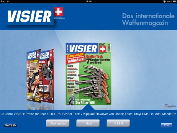 magazin-visier: VISIER-App wird nicht fortgesetzt