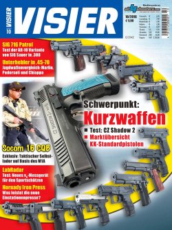 VISIER 10/2016 Titelbild der Zeitschrift VISIER mit einem Themenüberblick.