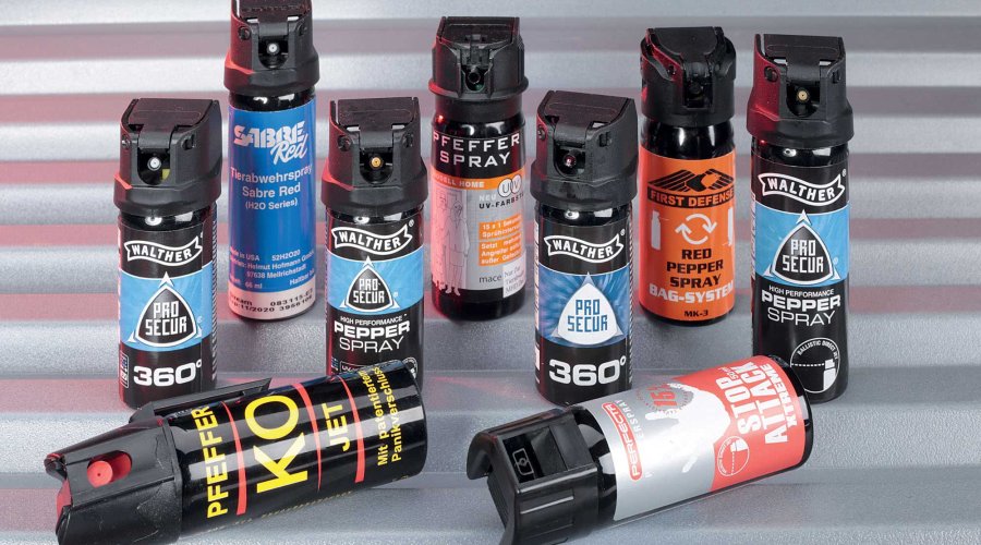 VISIER Special 85 "Selbstschutz & Sicherheit" Auswahl an verschiedenen Abwehrsprays.