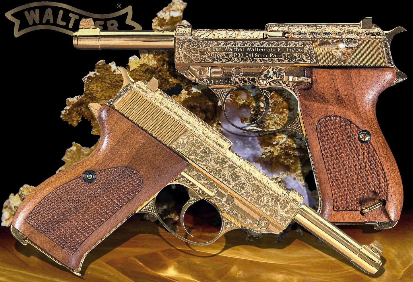 Walther P38 vergoldet