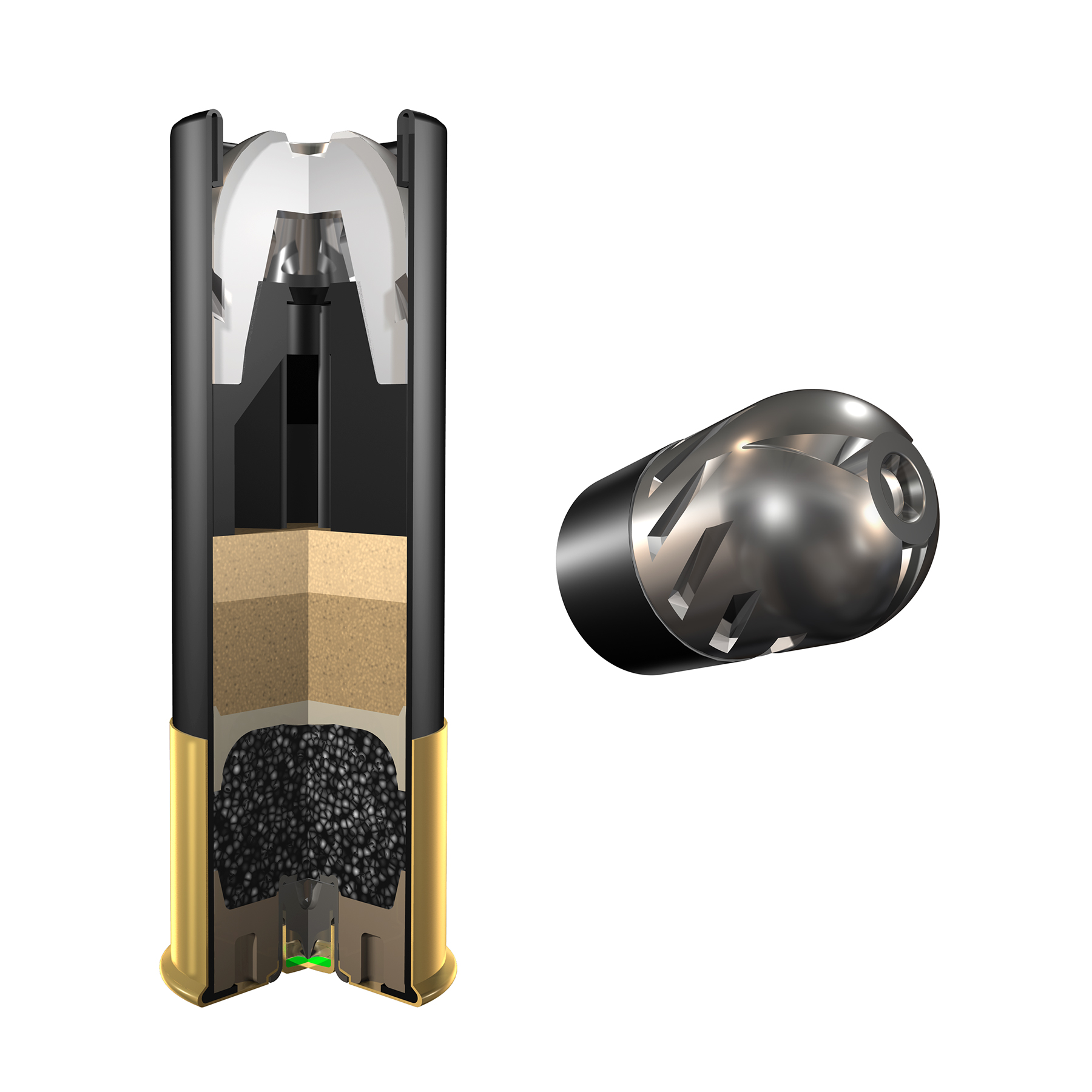 Winchester PDX1 Defender 20 gauge segmenting rifled slug shotshells for