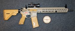 A visit to Heckler & Koch, the new HK437 assault rifle in .300 Blackout caliber for law enforcement and special forces The G95k features Era-Tac flip-up iron sights