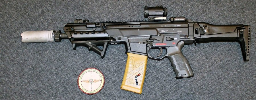 A visit to Heckler & Koch, the new HK437 assault rifle in .300 Blackout caliber for law enforcement and special forces The HK437 in .300 BLK caliber