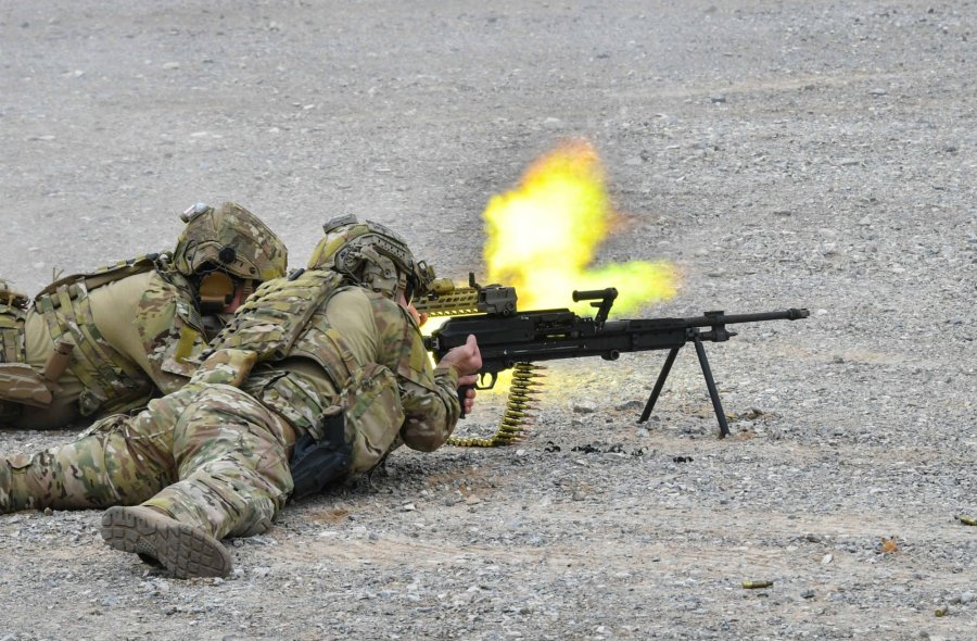 The SLMAG in action at the SIG Sauer range day in Las Vegas