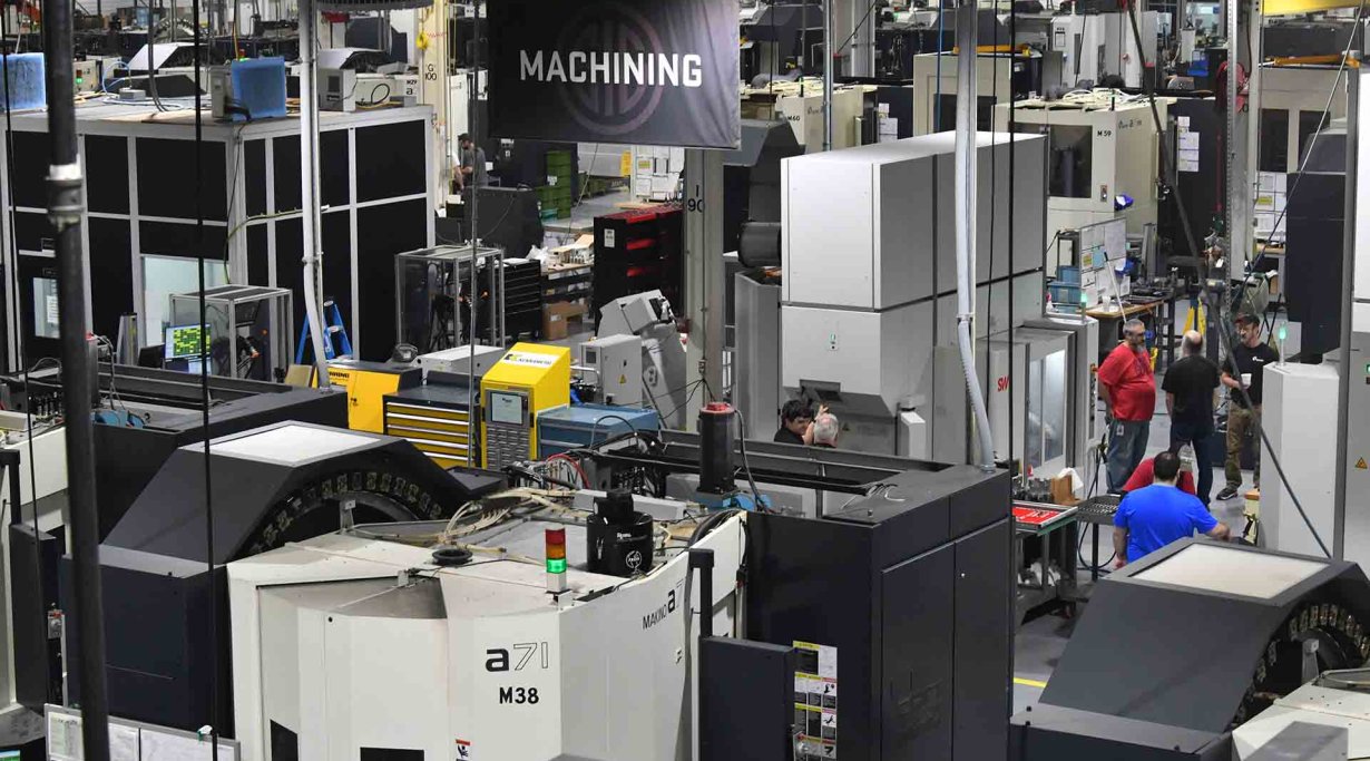 Detail of CNC machines at the SIG Sauer manufacturing plant in Newington.