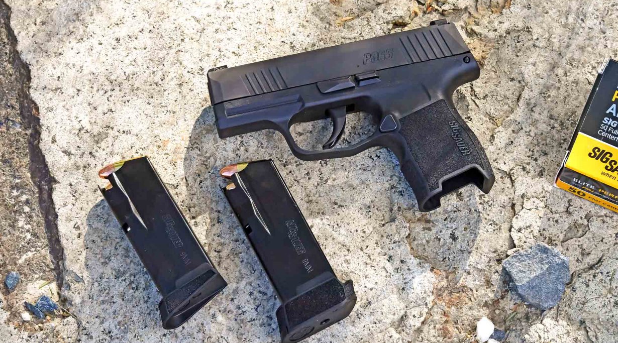 SIG Sauer sub compact P365 pistol in 9mm with two magazines