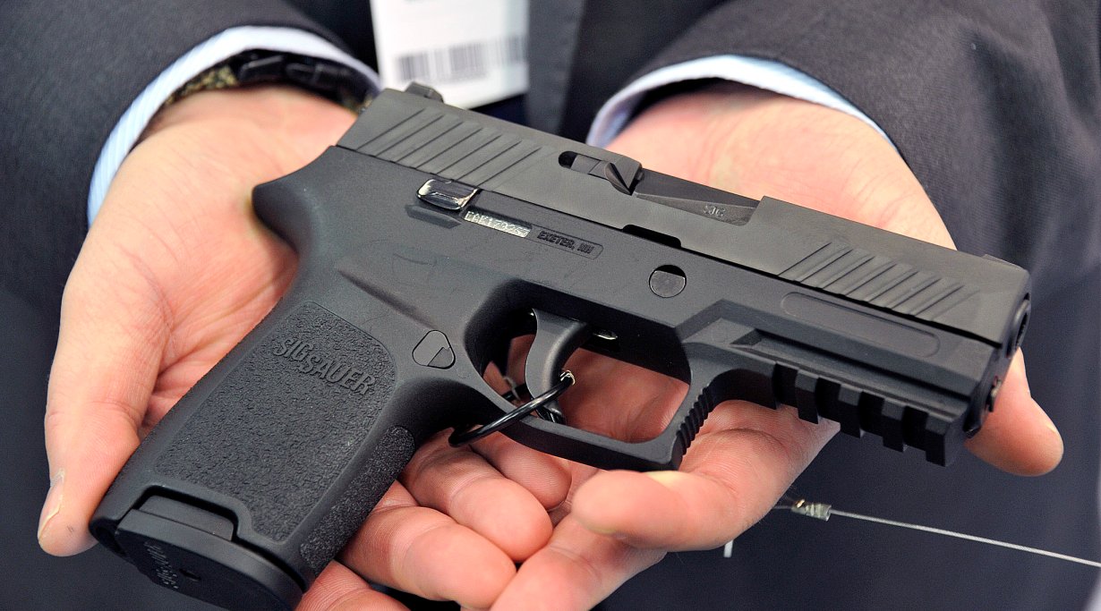 The SIG Sauer P320 pistol at the ENFORCE TAC 2014
