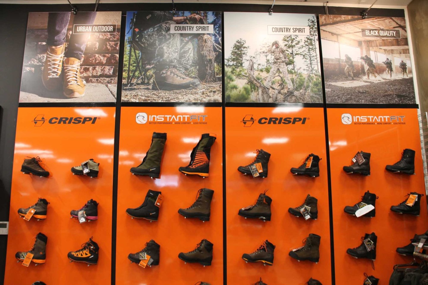 Crispi Lapponia GTX Evo, a boot for walked-up hunts on plains, hills and midmountains  Crispi Orange Point at Tomei gun shop.