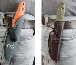 MerkelGEAR G10: The fixed, hunting knives from Merkel in a practical test. Both scabbards of the Merkel G 10