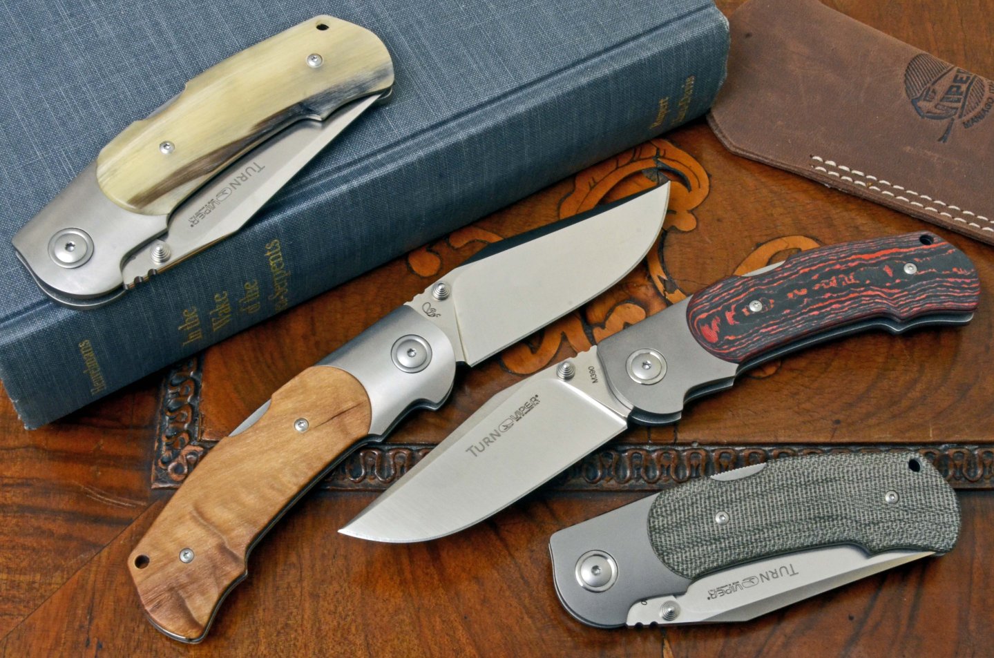 Viper Turn, elegance and ruggedness in a classic-design folding knife Four versions of the Viper Turn knife