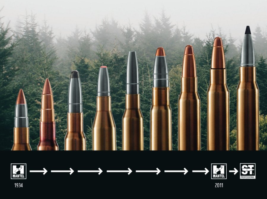 RWS Speed Tip Professional to replace the classic H-Mantel bullet From the original H-Mantel (1934) to the Speed Tip Professional bullet.