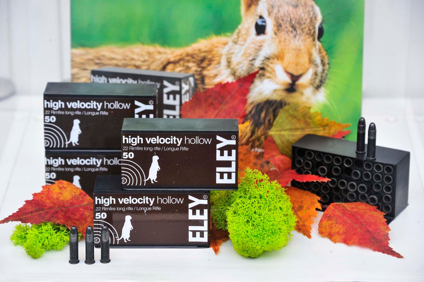 Eley High Velocity Hollow .22 Long Rifle ammunition  Eley showcased the High Velocity Hollow .22 Long Rifle ammunition line at the 2016 IWA OutdoorClassics