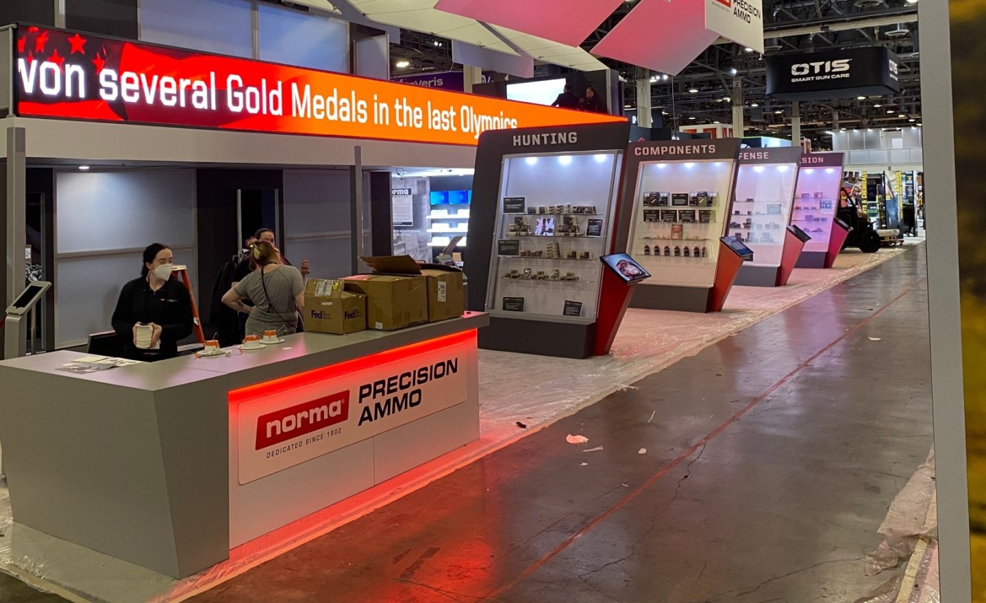 The Norma booth at the SHOT Show 2022