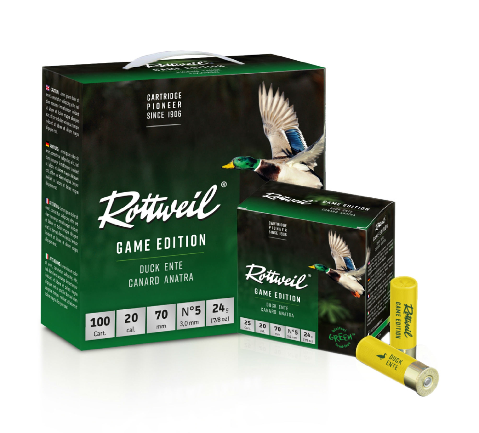 rottweil-ammunition: Rottweil's Game Edition new 20-ga and 12-ga cartridges, taylor-made loads rottweil-ammunition: Rottweil's Game Edition new 20-ga and 12-ga cartridges, taylor-made loads