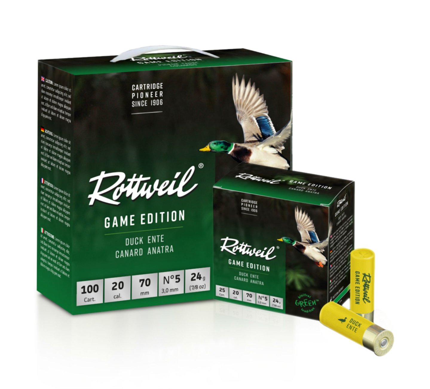 Rottweil's Game Edition new 20-ga and 12-ga cartridges, taylor-made loads Rottweil's Game Edition cartridges
