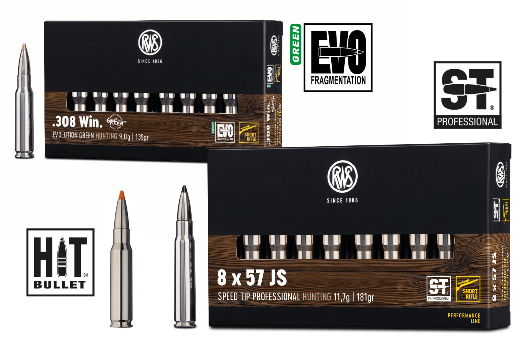 RWS Performance Line 3 new calibers of short rifle hunting ammunition for short barrels are now