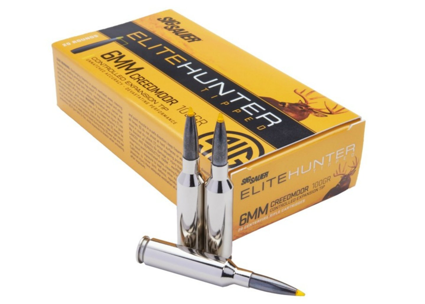 New from SIG Sauer: Elite Hunter Tipped rifle ammunition SIG Sauer's Elite Hunter Tipped rifle hunting ammunition in 6mm Creedmoor .