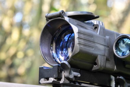 Pulsar DIGISIGHT ULTRA N355 digital night vision riflescope The front objective lens of the Pulsar DIGISIGHT ULTRA N355
