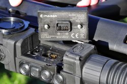 Pulsar DIGISIGHT ULTRA N355 digital night vision riflescope The Lithium Ion IPS5 rechargeable battery pack of the Pulsar DIGISIGHT ULTRA N355