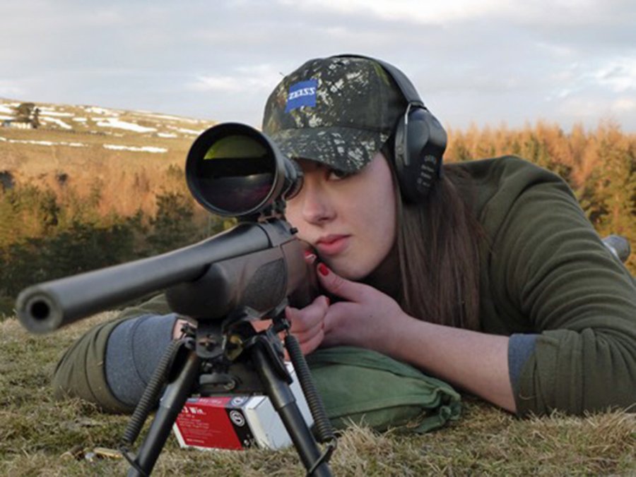 Beth Johnston: Deer stalking, Clay and Game shot Beth Johnston shooting with Sako 757