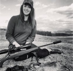 Beth Johnston: Deer stalking, Clay and Game shot Hunter Beth Johnston with 22 CZ rimfire 45