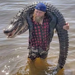 Dream hunt: alligator hunting in Louisiana Ryan Baudhuin with his harvested alligator.