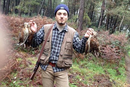 Hunter Dino La Malfa after a successful woodcock hunt 