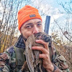 Hunting Woodcock in Sicily with Dino La Malfa Hunter Dino La Malfa with a woodcock hunt