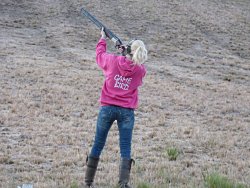 Sarah Mottram: Gamekeepers wife, underkeeper, keen shot and game cook Sarah Mottram shooting with Winchester 101.