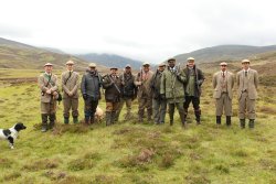 USA Hunters visit Scotland to shoot grouse and hunt deer USA hunters during walked up grouse day
