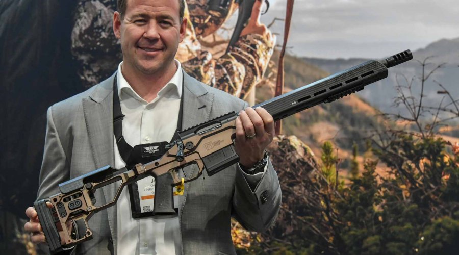 Christensen Arms MPR rifle with "Desert Brown" chassis 