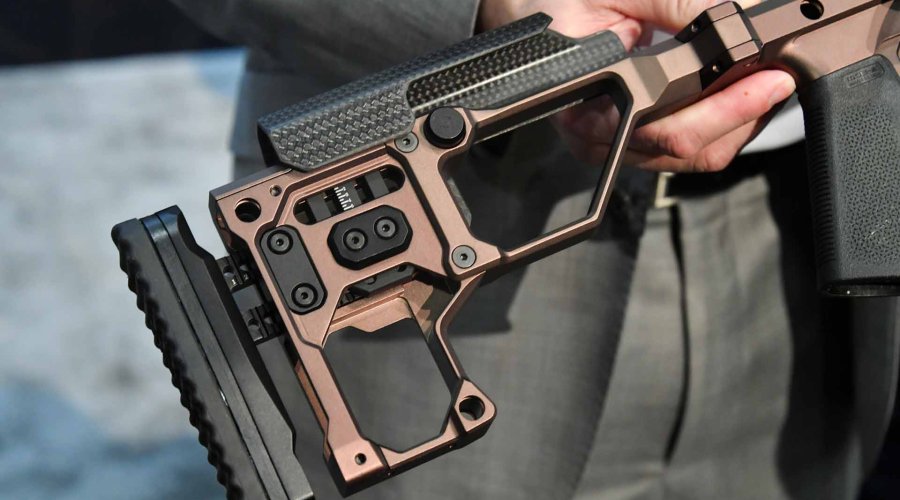 The foldable stock of the Christensen Arms MPR 