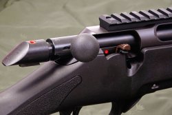 Test: Haenel Jaeger 10 bolt-action rifle with synthetic stock View of the nearly enclosed action shroud of the Haenel Jaeger 10