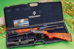Test: Krieghoff Semprio for driven hunting in caliber .30-06 Springfield Krieghoff Semprio disassembled in a gun case with Zeiss rifle scope.