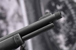 Marlin 1895 Dark, the dark side of the lever-action The muzzle of the Marlin 1895 Dark rifle