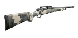Remington Model Seven Kuiu, a hunting rifle for short spaces Remington Model Seven Kuiu with camo stock and a threaded barrel