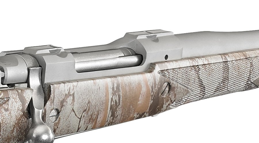 Ejection window of the Ruger Hawkeye FTW Hunter bolt-action rifle