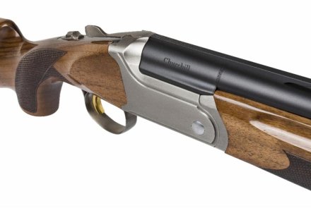 Classic & affordable: Churchill 812 Field over/under shotgun in 12 gauge The stock and forend of the Churchill 812 Field over/under shotgun