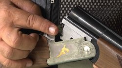 F.A.I.R. Xlight Snipe over-under in 12 gauge The Ergal 55 receiver of the F.A.I.R. Xlight Snipe over-under