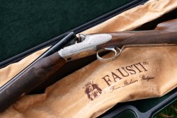 Doppietta Fausti DEA Luxury calibro 28 Fausti DEA Luxury side-by-side 28 ga with Silver finish.