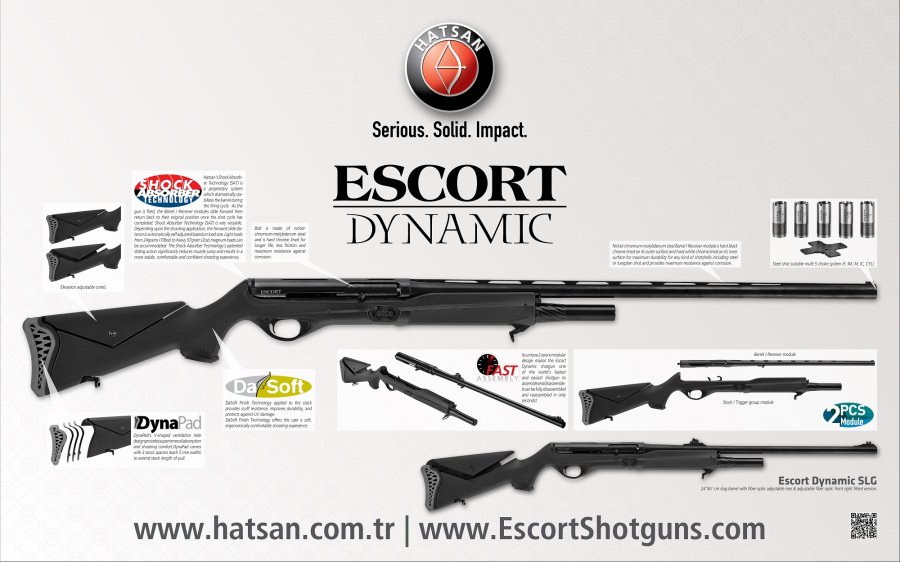 Hatsan Escort Dynamic 12-gauge semi-automatic hunting shotgun Hatsan Escort Dynamic 12-gauge semi-automatic hunting shotgun