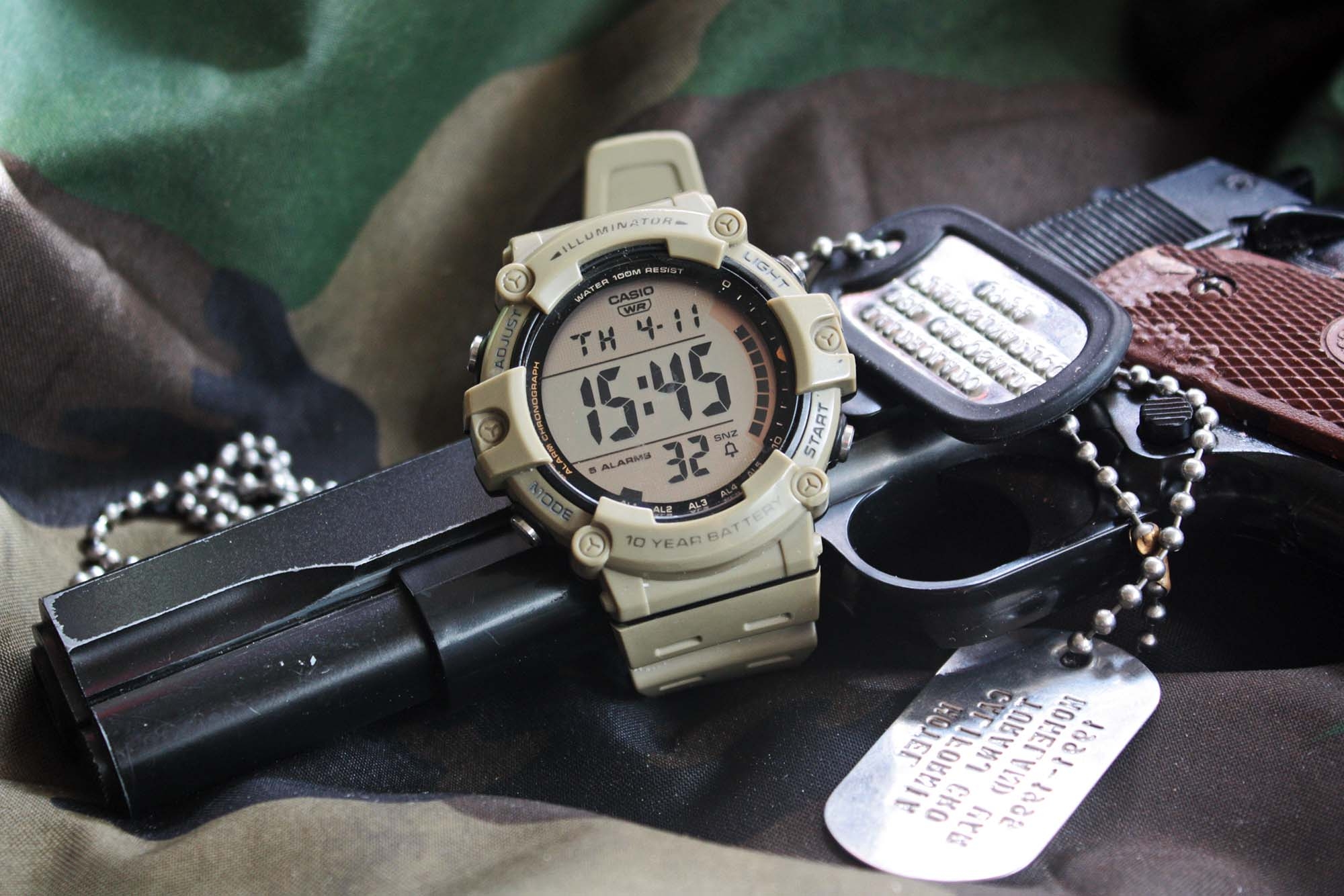 accessories: Casio AE1500-WH: a rugged entry-level watch also great for airsoft players