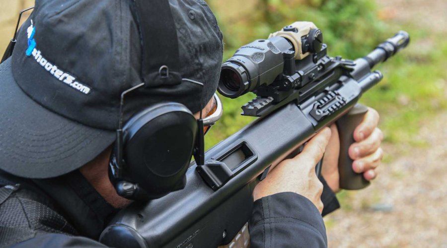 The Corvus Defensio Case Deflector during a live fire testing at the range